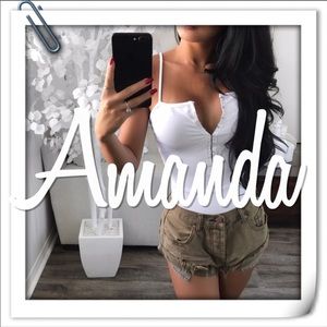 Clasp white bodysuit